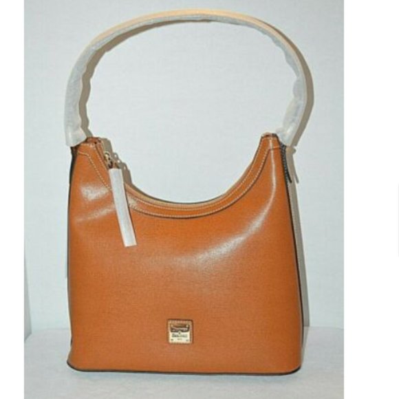 Dooney & Bourke Saffiano Italian Leather Brown Bag - Picture 2 of 12